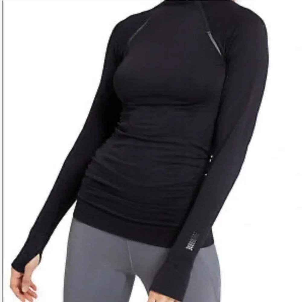 Athleta Finish Fast Asymmetrical Half Zip Pullover Size S - Picture 2 of 11